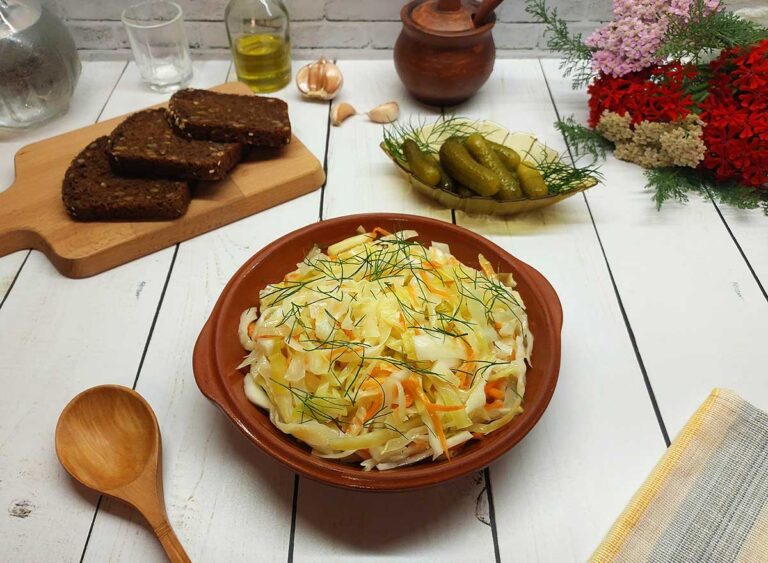 Быстрая маринованная капуста